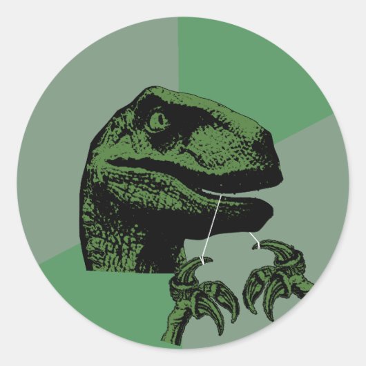 Flossoraptor Philosoraptor Ronde Sticker (Voorkant)