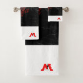FloState Design "ME"-Man — gewoon Alfa blk Bad Handdoek (Insitu)