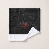 FloState Design "ME"-Man — gewoon Alfa blk Bad Handdoek (Wasdoekje)