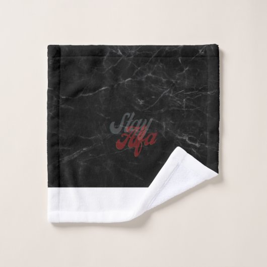 FloState Design "ME"-Man — gewoon Alfa blk Bad Handdoek (Wasdoekje)