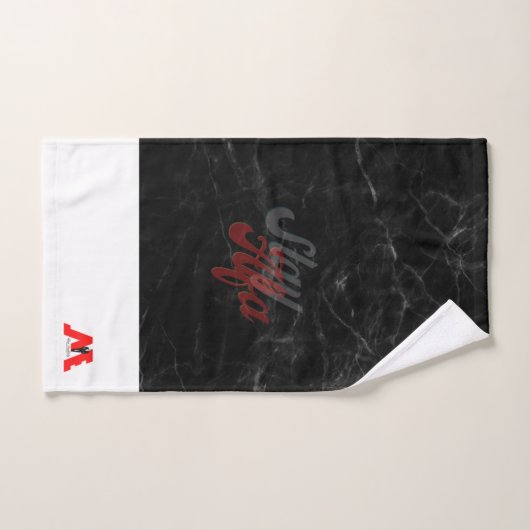 FloState Design "ME"-Man — gewoon Alfa blk Bad Handdoek (Handdoek)