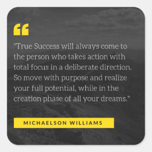 FloState Design Quote van Michaelson Williams Vierkante Sticker