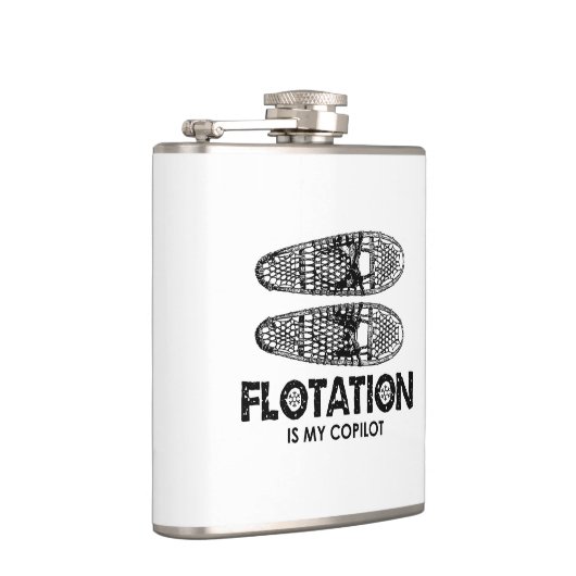 Flotation is mijn kopilot Snowschoenen Heupfles (Rechts)