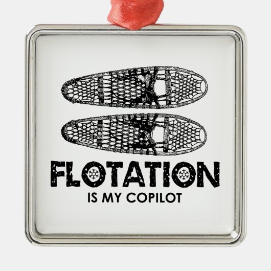 Flotation is mijn kopilot Snowschoenen Metalen Ornament (Voorkant)
