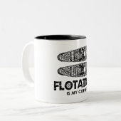Flotation is mijn kopilot Snowschoenen Tweekleurige Koffiemok (Voorkant links)