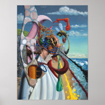 Flotsam Man. Olie op Canvas. Door Gary Dorking