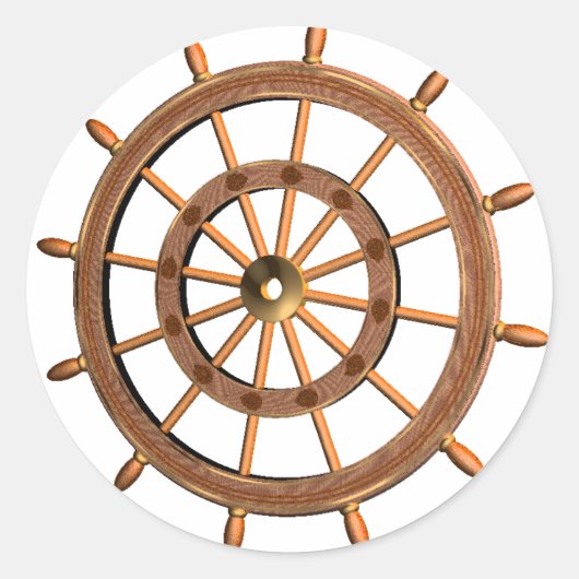 Flotsam Wiel Ronde Sticker (Voorkant)