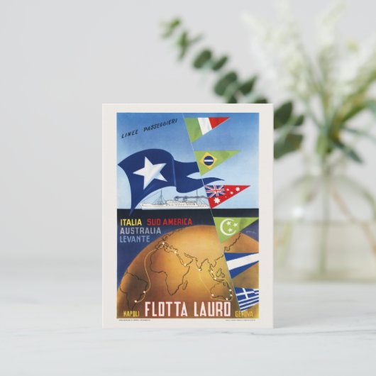 Flotta Lauro Napoli Genova Italië Briefkaart (Staand voorkant)