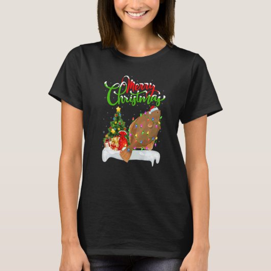 Flounder Fish  Xmas Decoration Santa Flounder Chri T-shirt (Voorkant)