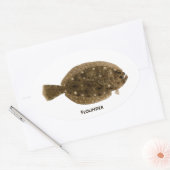 Flounder Logo Ovale Sticker (Envelop)