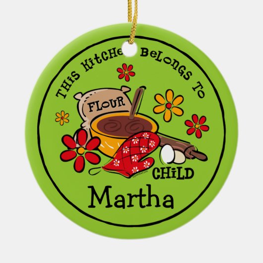 Flour Child Personalized Ornament (Voorkant)