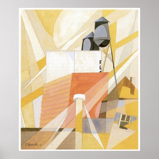 Flour Mill (Factory), Charles Demuth Poster (Voorkant)