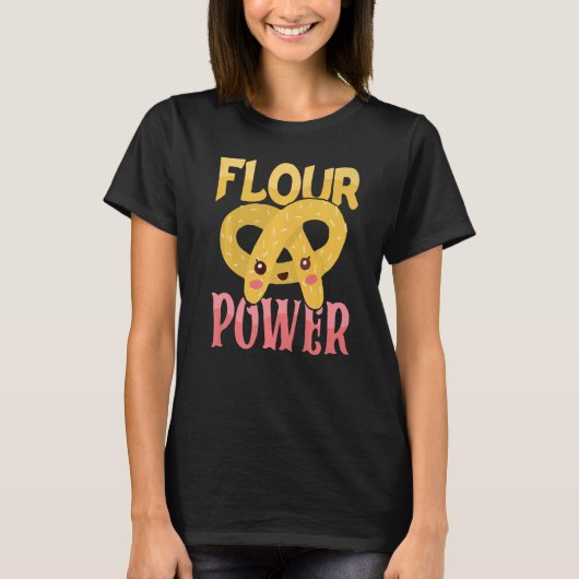 Flour Power Baking Bakery Donut Cake Baker Premium T-shirt (Voorkant)