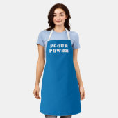 Flour Power Bright Blue Baking Schort (Gedragen)