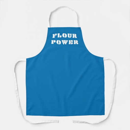 Flour Power Bright Blue Baking Schort (Voorkant)
