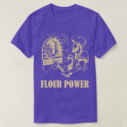 Flour power man at work baking bakery men  t-shirt (Design voorkant)
