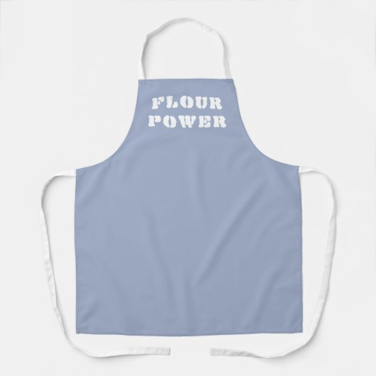 Flour Power Periwinkle Blue Baking Schort (Voorkant)