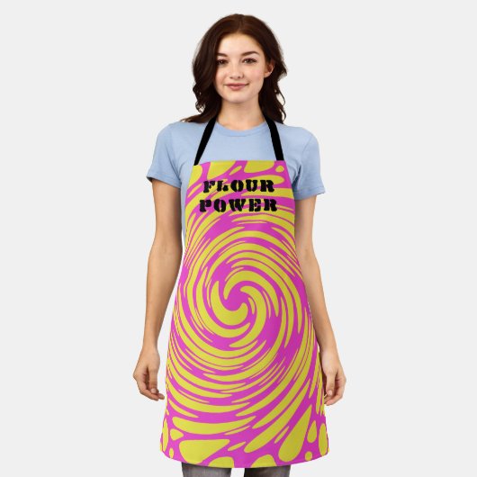 Flour Power Psychedelic Pink Yellow Schort (Gedragen)