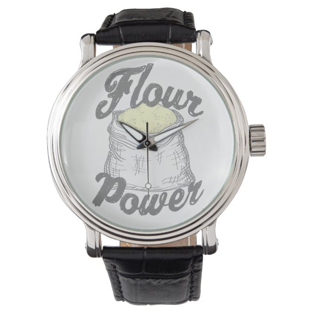 Flour Power T-Shirt Horloge (Voorkant)