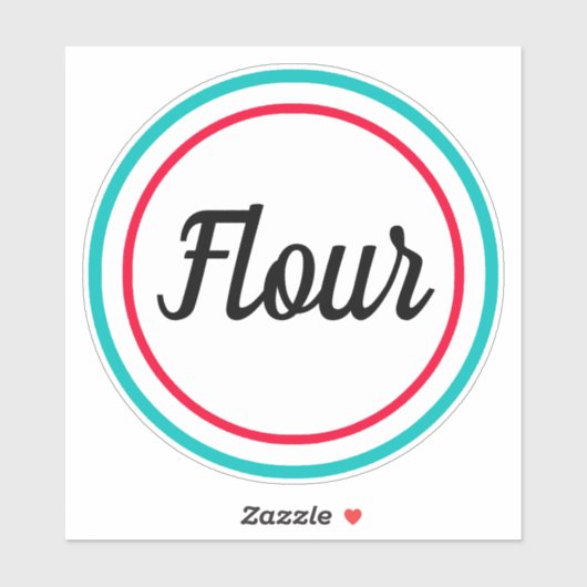 Flour Retro Style Vinyl Sticker (Vel)