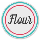 Flour Retro Style Vinyl Sticker (Voorkant)