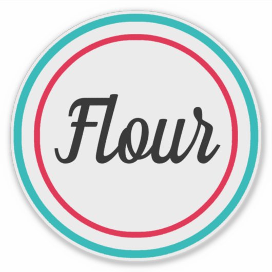 Flour Retro Style Vinyl Sticker (Voorkant)