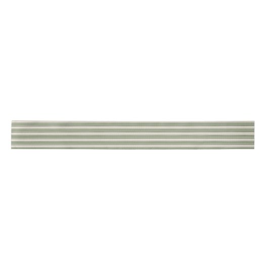 Flour Sack Dbl Stripe in Evergreen en Ivory Satijnen Lint (Voorkant)