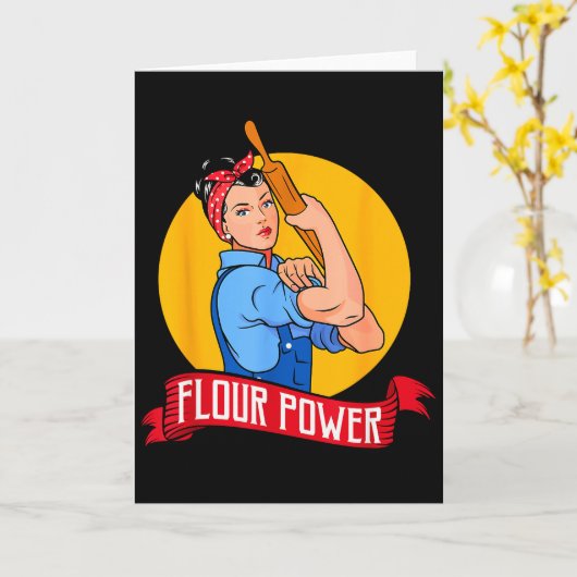 Flour Wer - Funny Baking &amp; Pastry Baker - Baki Kaart (Gele Bloem)