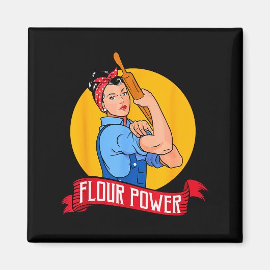 Flour Wer - Funny Baking &amp; Pastry Baker - Baki Magneet (Voorkant)