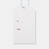 Flourated Calligraphy Merry White Cadeaulabel (Achterkant)