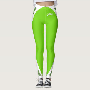 Flourescent Green over Green Leggings
