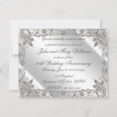 Flourish 60e Diamanten Bruiloft Uitnodiging (Achterkant)