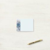 Flourish Abstract Modern Fractal Flower With Blue Post-it® Notes (Op bureau)