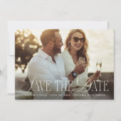 Flourish Accent | Foto Huwelijk Save The Date (Voorkant)