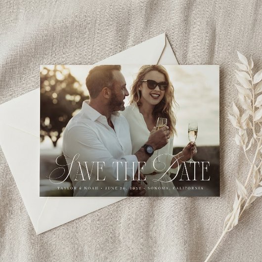 Flourish Accent | Photo Wedding Save The Date