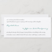 Flourish Aqua Letter B Monogram Kaart (Achterkant)