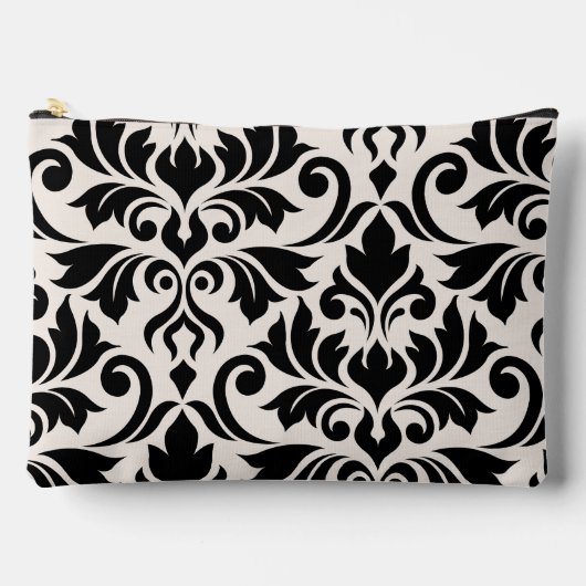 Flourish Damask Art I 2Way Zwart + Crème Etui (Voorkant)