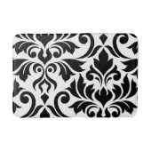 Flourish Damask Art I Black op White Badmat (Voorkant)