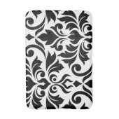Flourish Damask Art I Black op White Badmat (Voorkant Verticaal)