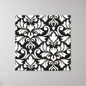 Flourish Damask Art I Cream on Black Canvas Afdruk (Voorkant)