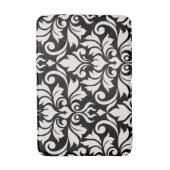 Flourish Damask Art I Cream op zwart Badmat (Voorkant Verticaal)
