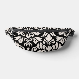 Flourish Damask Art I Cream op zwart Heuptasje