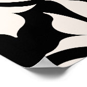 Flourish Damask Art I Cream op zwart Poster (Hoek)