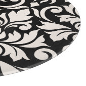 Flourish Damask Art I Cream op zwart Snijplank (Hoek)