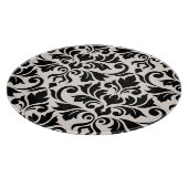 Flourish Damask Art I Zwart op Crème Snijplank (Hoek)
