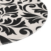 Flourish Damask Art I Zwart op Crème Snijplank (Hoek)