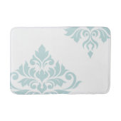 Flourish Damask Art II Eend Ei Blauw op Wit Badmat (Voorkant)