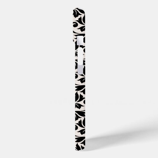 Flourish Damask Big Pattern Black on Cream Case-Mate iPhone Case (Achterkant / Links)