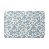 Flourish Damask LG Pattern Blue op Cream Badmat (Voorkant)