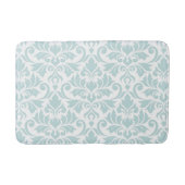 Flourish Damask LG Pattern Eend Ei Blauw op Wit Badmat (Voorkant)